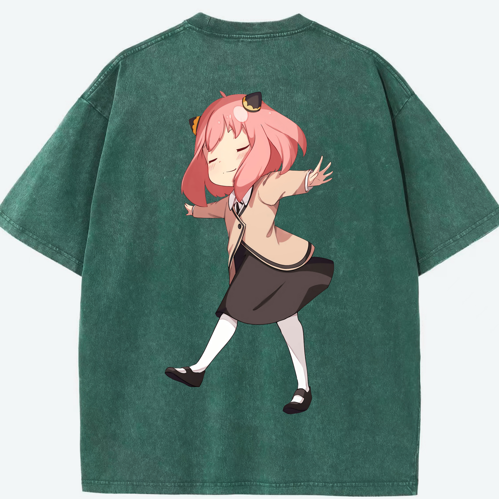 （画像用） SPY×FAMILY间谍家家酒 綿100% ヴィンテージ風 半袖Tシャツ（背面プリント）